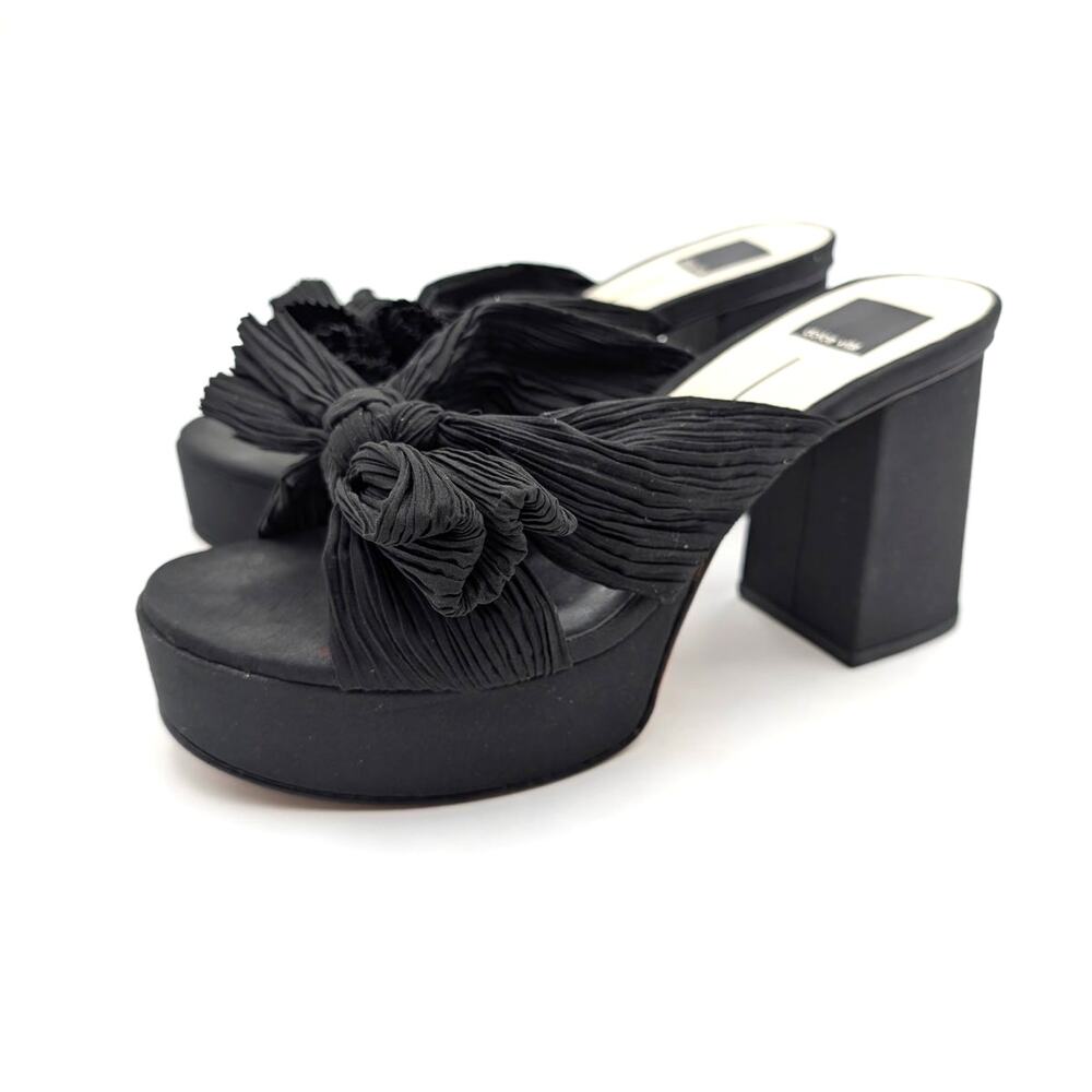 Dolce Vita Blare Platform Slide Sandals Open Toe Women's Black Size US8.5 EU39